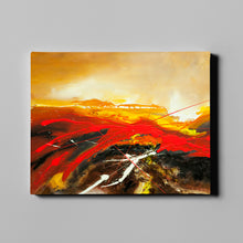 Load image into Gallery viewer, red yellow and black modern abstract art on canvas
