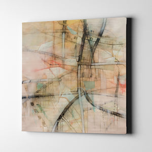 cream colored abstract classic art on canvas