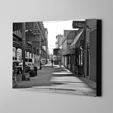 Load image into Gallery viewer, Brooklyn deli black and white photo art on canvas
