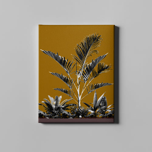 brown tropical plant nature art on canvas