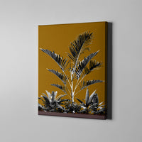brown tropical plant nature art on canvas