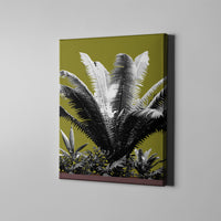 olive fern nature art on canvas