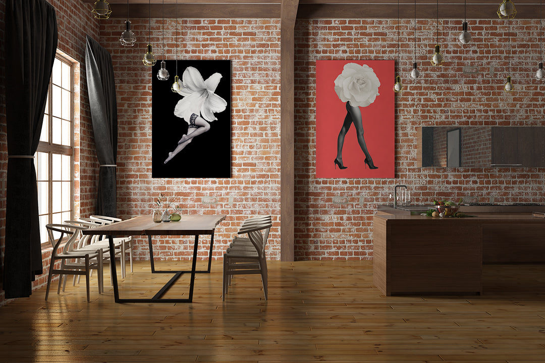  Unlimited Art Project Figurative white-flower-black-stockings