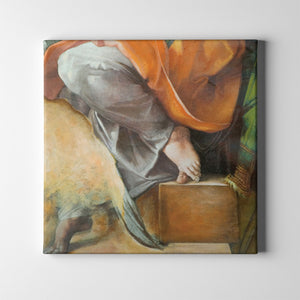 kneeling apostle fresco art on canvas
