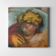 Load image into Gallery viewer, orange and red apostle fresco art on canvas

