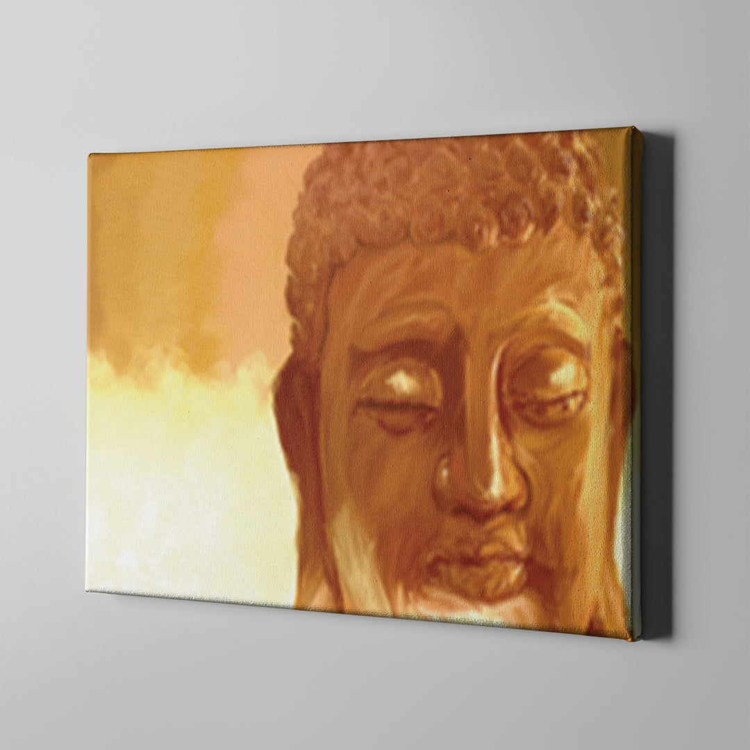 golden buddha art on canvas