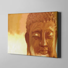 Load image into Gallery viewer, golden buddha art on canvas
