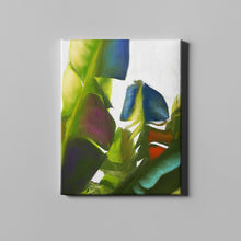 Load image into Gallery viewer, big leaf plant nature art on canvas

