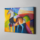 colorful horse pop art on canvas