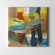 Load image into Gallery viewer, brown and yellow modern abstract art on canvas
