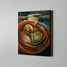 Load image into Gallery viewer, cowboy lasso western texas art on canvas

