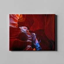 Load image into Gallery viewer, photograph inside a canyon on canvas

