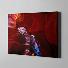 Load image into Gallery viewer, photograph inside a canyon on canvas
