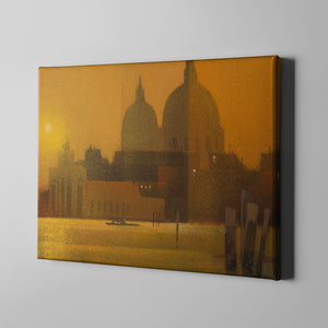sunset orange Santa Maria della Salute art on canvas