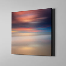 Load image into Gallery viewer, pink and blue beach sunset abstract art on canvas
