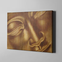 golden buddha art on canvas