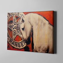 Load image into Gallery viewer, orange white horse western art on canvas

