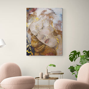 mother mary abstract art on canvas