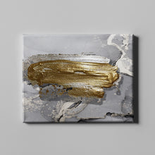 Load image into Gallery viewer, silver white and gold abstract art on canvas
