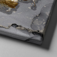 silver white and gold abstract art on canvas