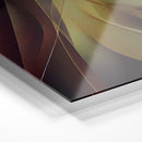 mellow autumn leaves abstract art on acrylic