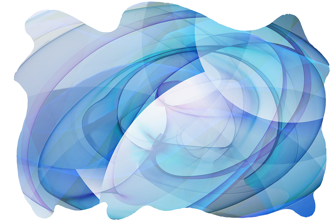 blue and white dreamy abstract art on cut acrylic