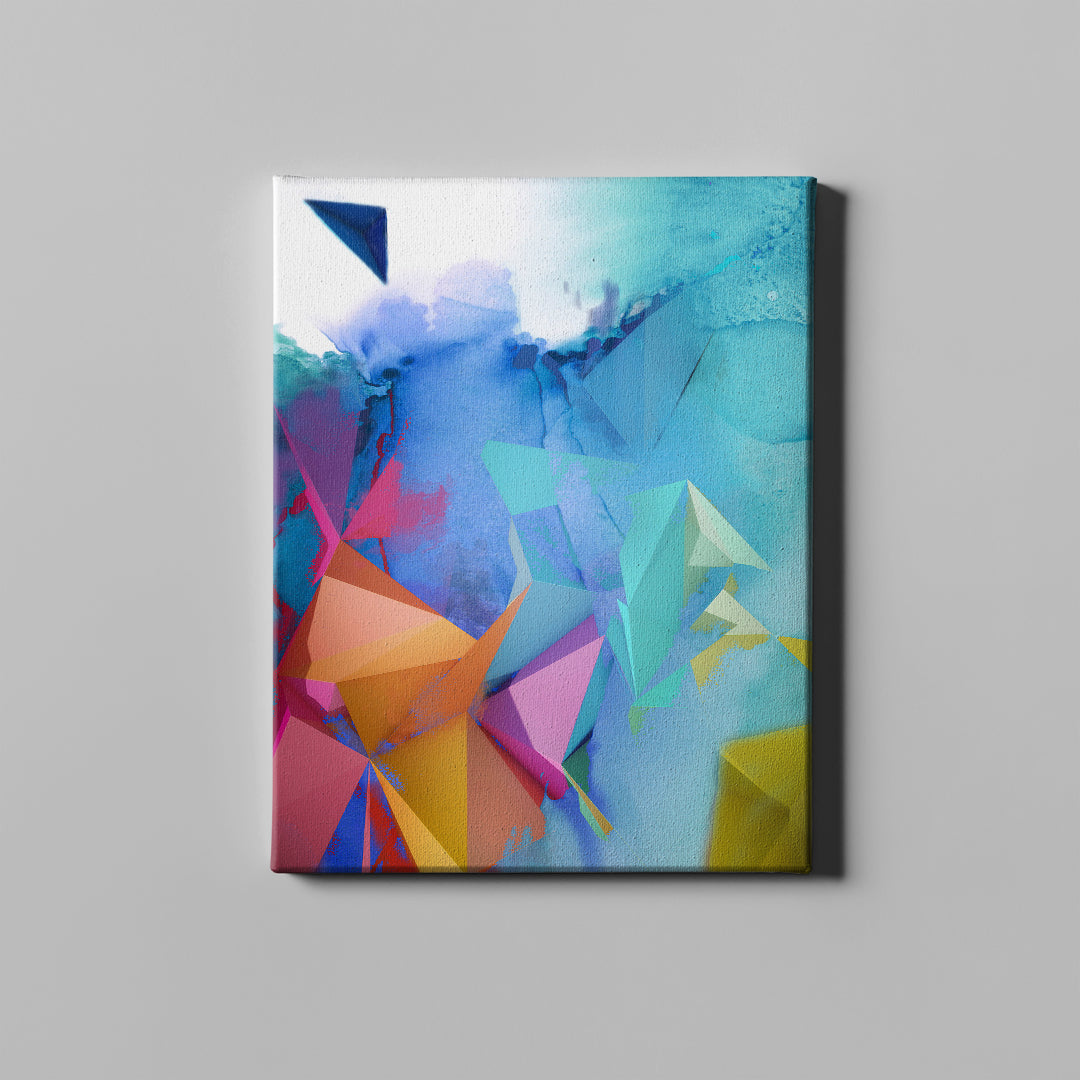 colorful geometric abstract art on canvas