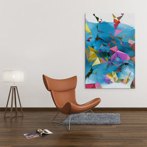 colorful geometric abstract art on canvas