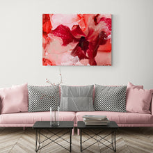 Load image into Gallery viewer, pink and red flower abstract art on canvas
