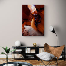 Load image into Gallery viewer, sun rays shining through canyon photography art on canvas
