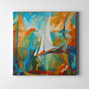 Orange Aqua Sail - Unlimited Art Project - 