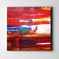 Red and White Strokes Abstract - Unlimited Art Project - 