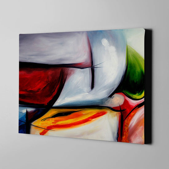 White and Multi Colored Abstract