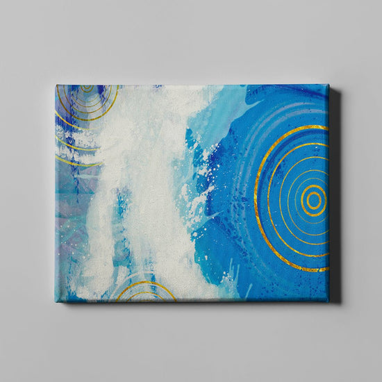 White Blue Circle Gem