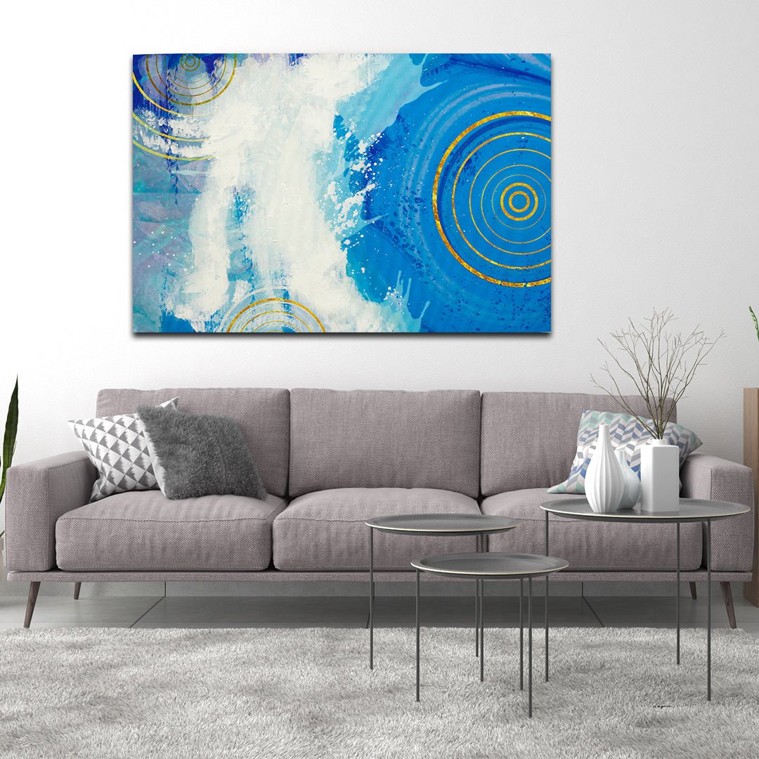 White Blue Circle Gem - Unlimited Art Project - 